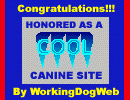 Cool Canine Site Award from WorkingDogWeb.com