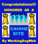 Cool Canine Site Award from WorkingDogWeb.com