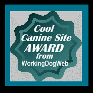 Cool Canine Site Award from WorkingDogWeb.com